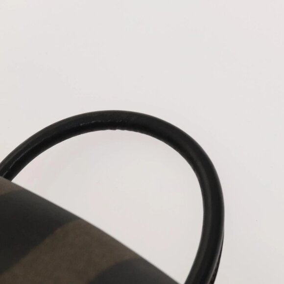 FENDI Pecan Canvas Backpack Brown Black gold Auth ep8678 - Picture 9 of 16